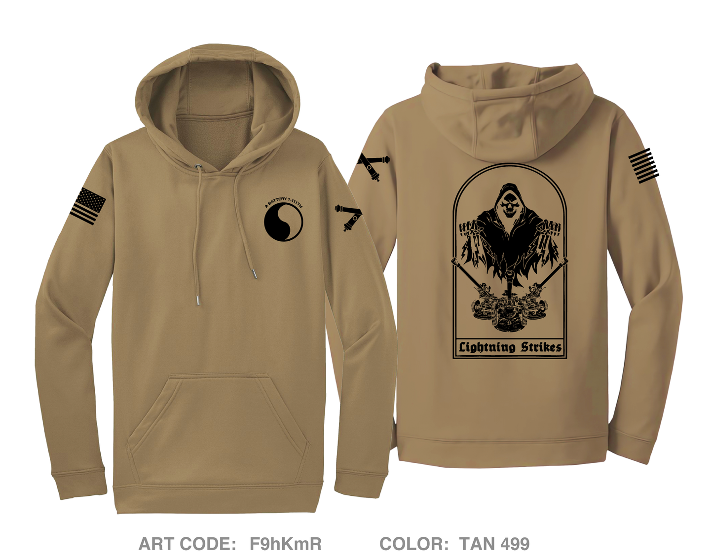 Alpha Battery 1-11th FA, 116th IBCT Hi-Tech Performance Hoodie - F9hKmR
