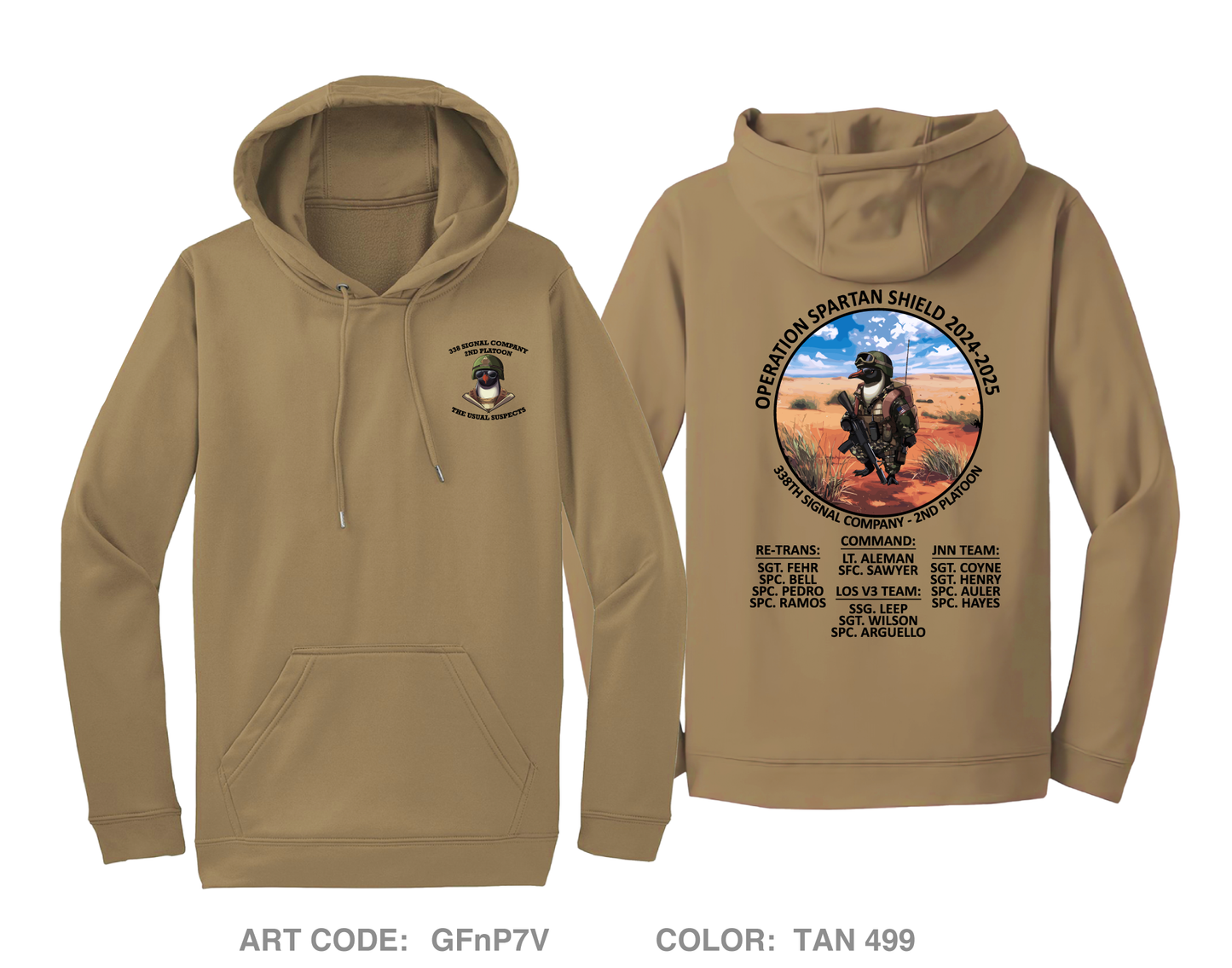 338th Signal Company Hi-Tech Performance Hoodie - GFnP7V