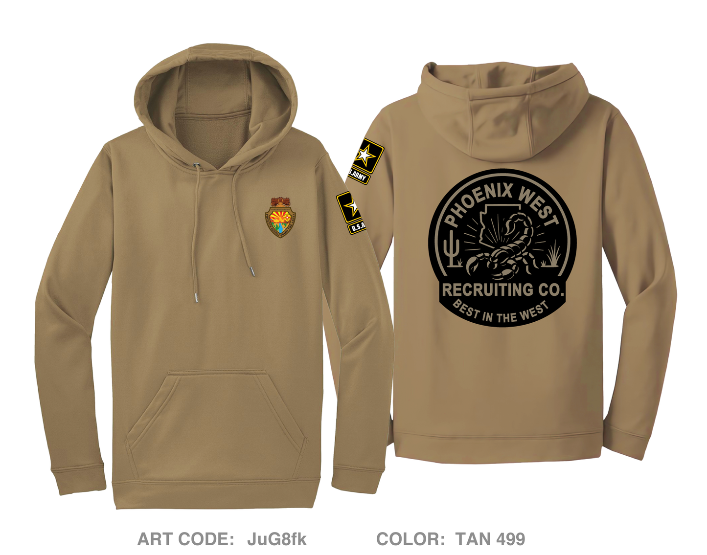 Phoenix West Recruiting Company Hi-Tech Performance Hoodie - JuG8fk