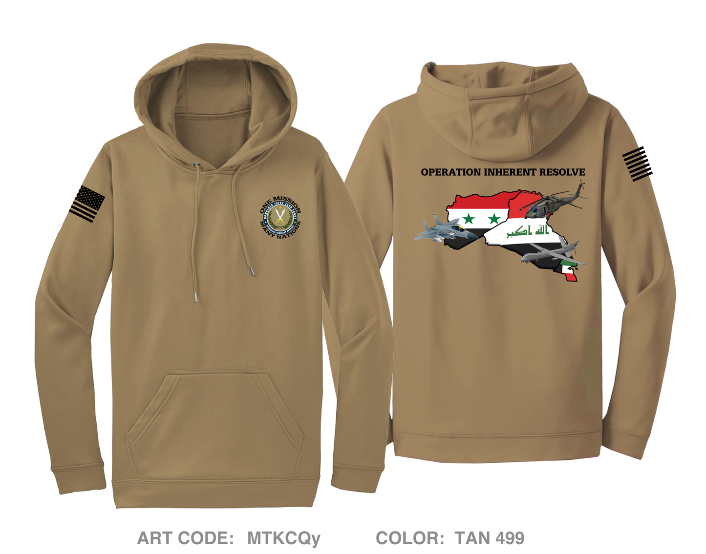 CJTF-OIR CJ33|CJOC Hi-Tech Performance Hoodie - MTKCQy