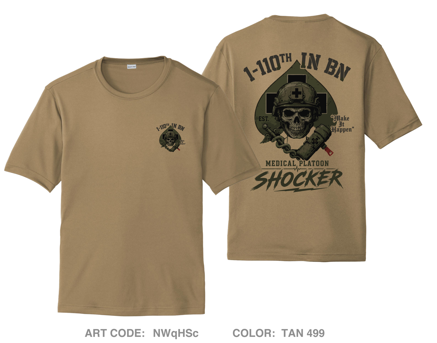 1-110th hhc medics Hi-Tech Performance Unisex SS Tee - NWqHSc