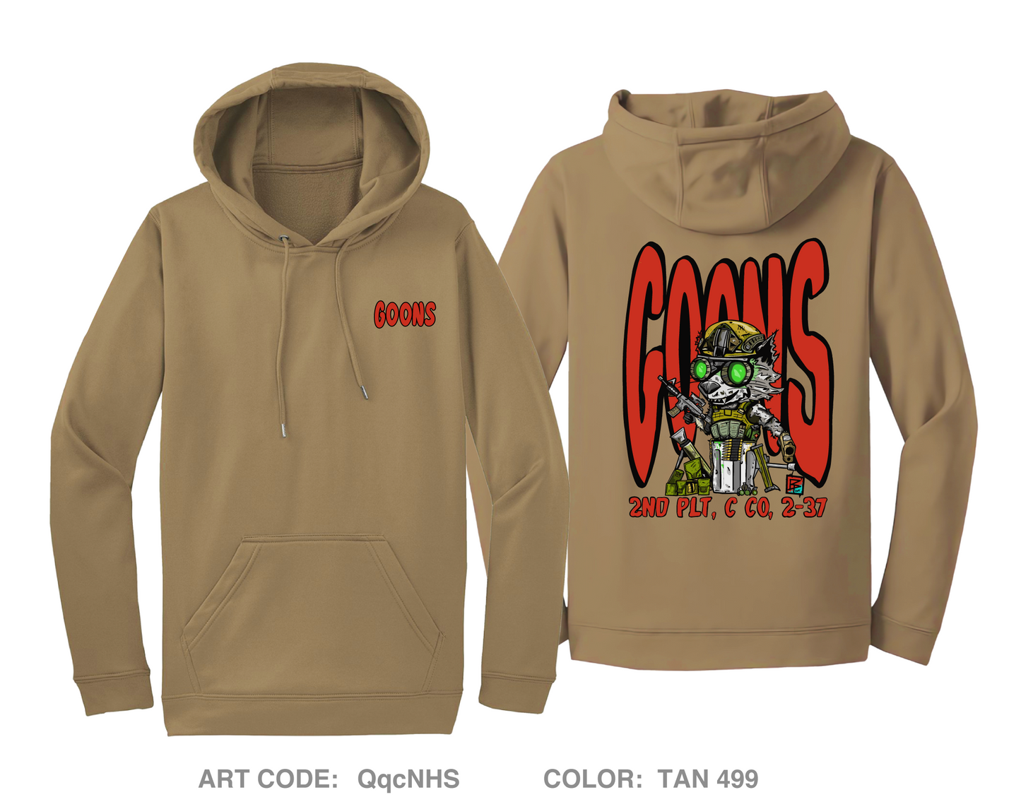 2nd Platoon "GOONS" Hi-Tech Performance Hoodie - QqcNHS