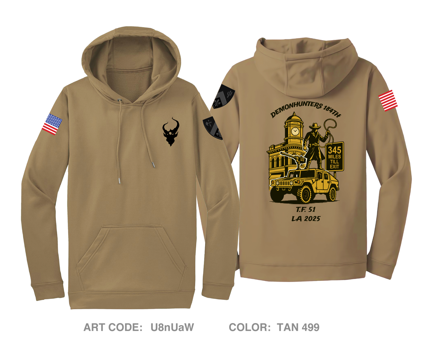 D co 1-184th Hi-Tech Performance Hoodie - U8nUaW