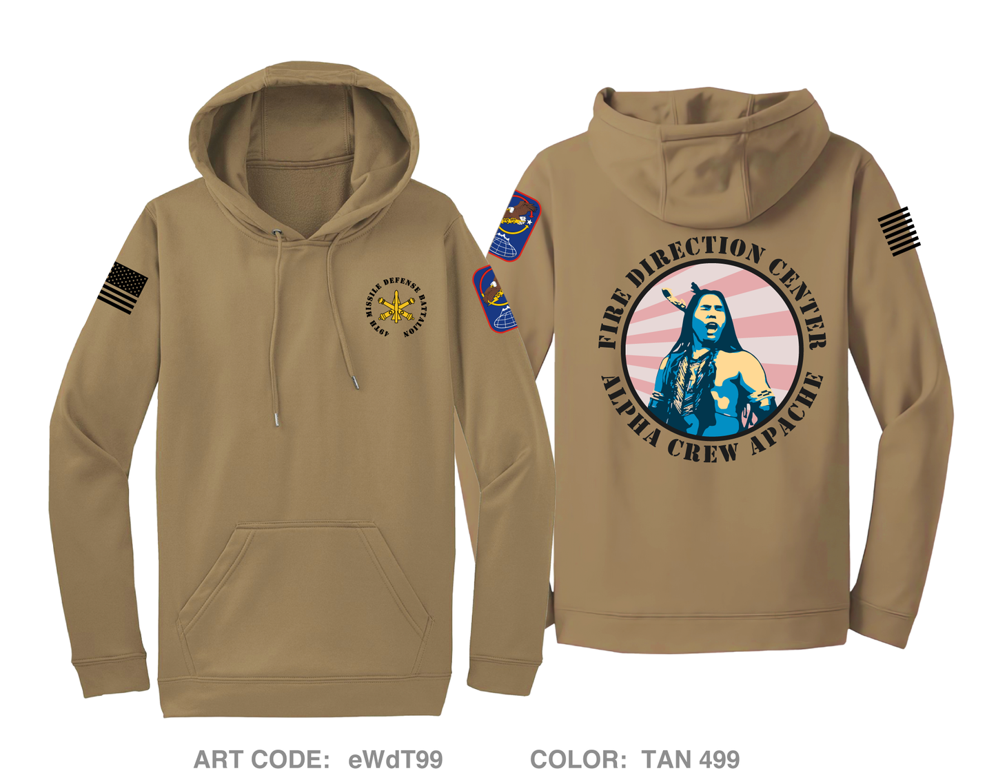 Alpha Crew, 49th Missile Defense Battalion Hi-Tech Performance Hoodie - eWdT99