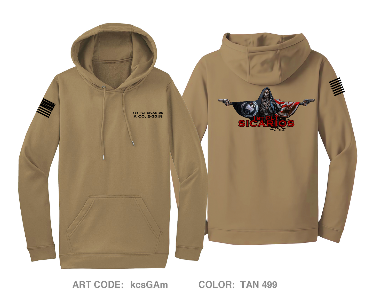 1st Platoon A Co 2-30IN Hi-Tech Performance Hoodie - kcsGAm