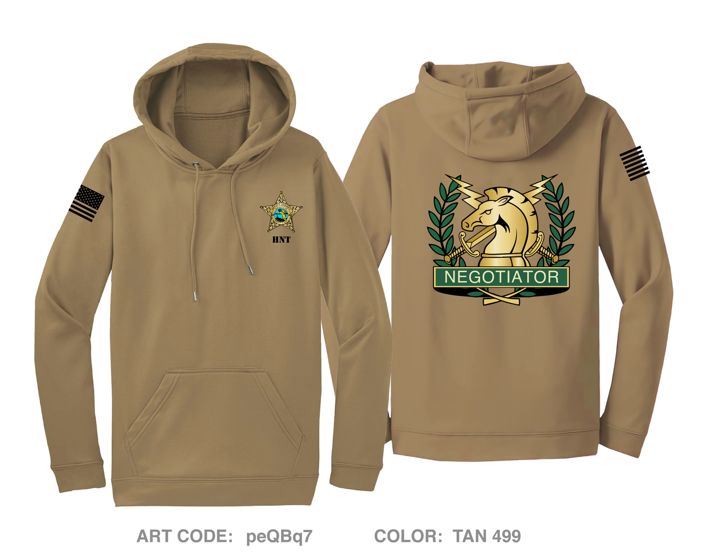 Sarasota County Sheriff's Office Hostage Negotiation Team "HNT" Hi-Tech Performance Hoodie - peQBq7