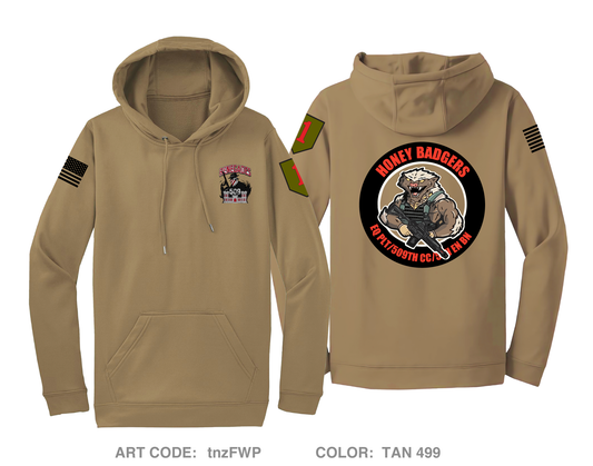 509th ECC EQ Platoon Honey Badgers Hi-Tech Performance Hoodie - tnzFWP
