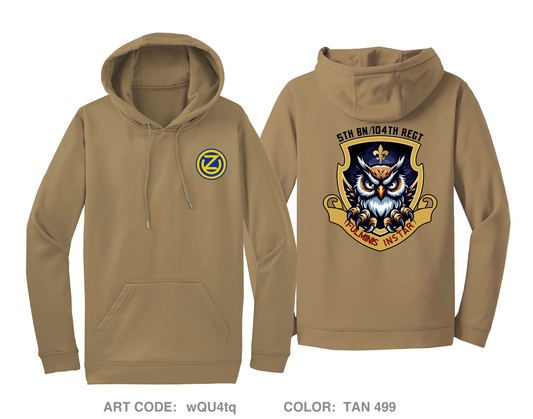 5th BN 104th REGT MI Hi-Tech Performance Hoodie - wQU4tq