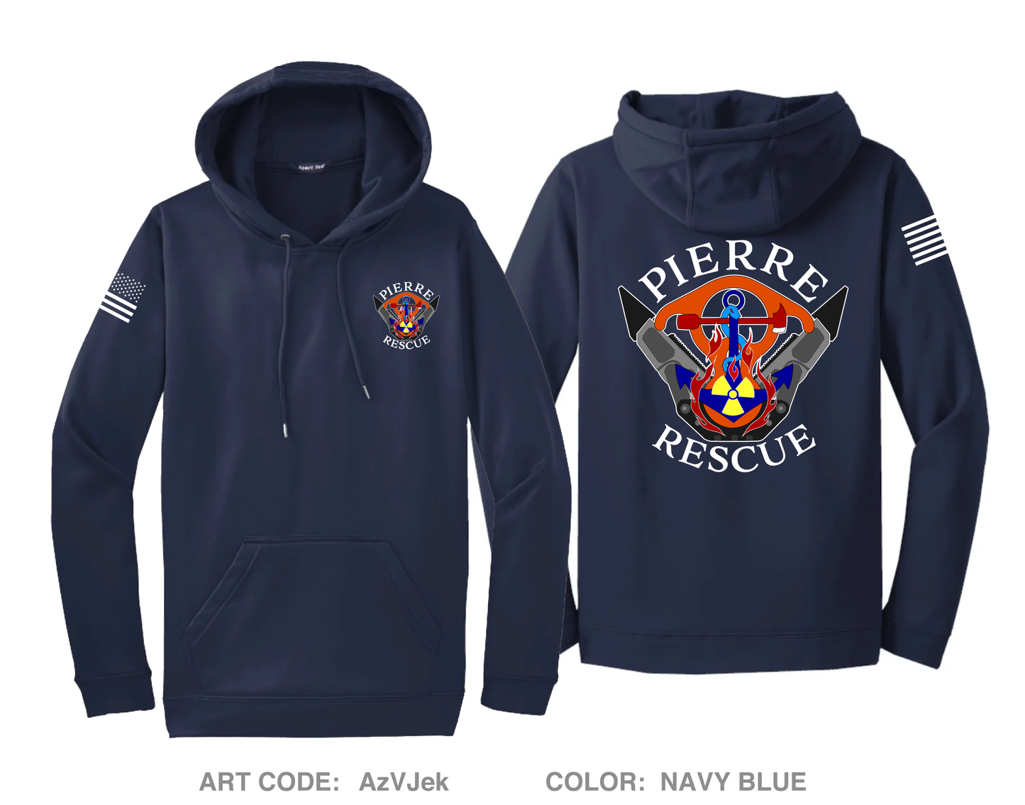 Pierre Rescue Squad Hi-Tech Performance Hoodie - AzVJek