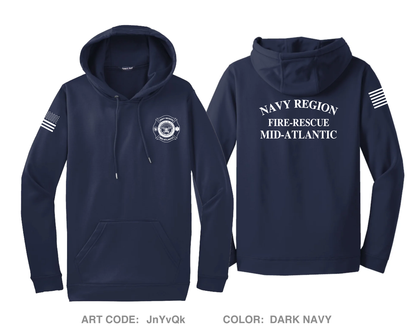 Naval Station Newport Fire and Emergency Hi-Tech Performance Hoodie - JnYvQk