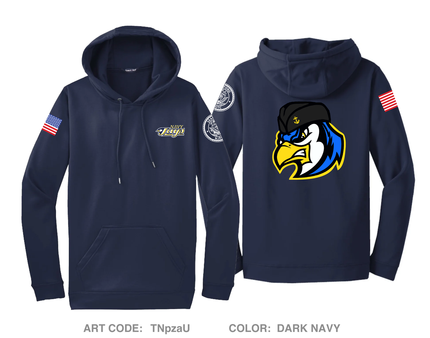 Seaford High School NJROTC Hi-Tech Performance Hoodie - TNpzaU