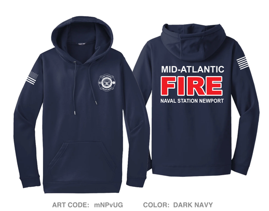 Naval Station Newport Fire and Emergency Hi-Tech Performance Hoodie - mNPvUG