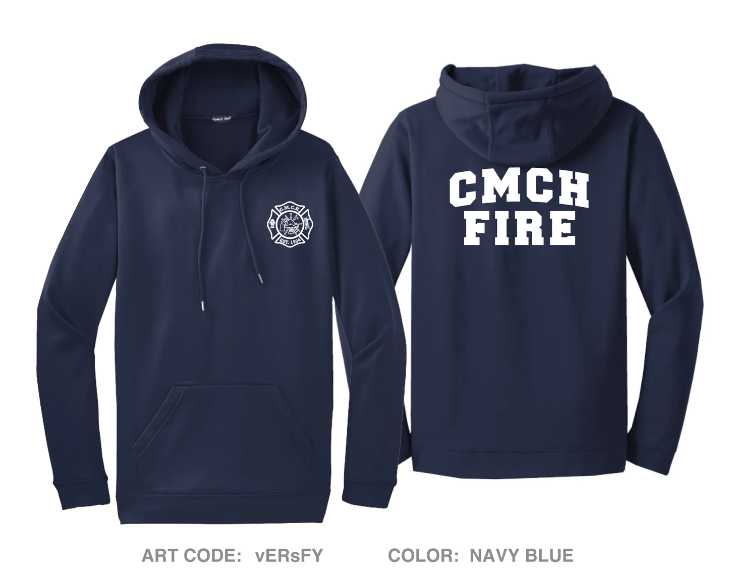 Cape May Court House Fire Dept Hi-Tech Performance Hoodie - vERsFY