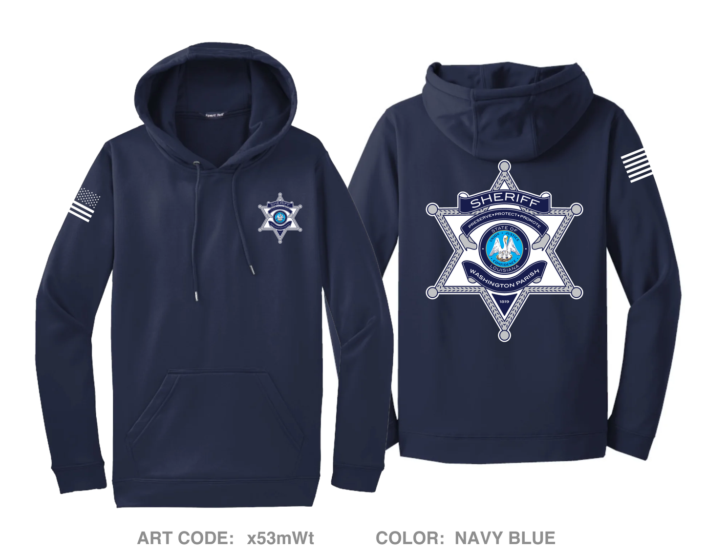 Washington Parish Sheriff’s Office Hi-Tech Performance Hoodie - x53mWt