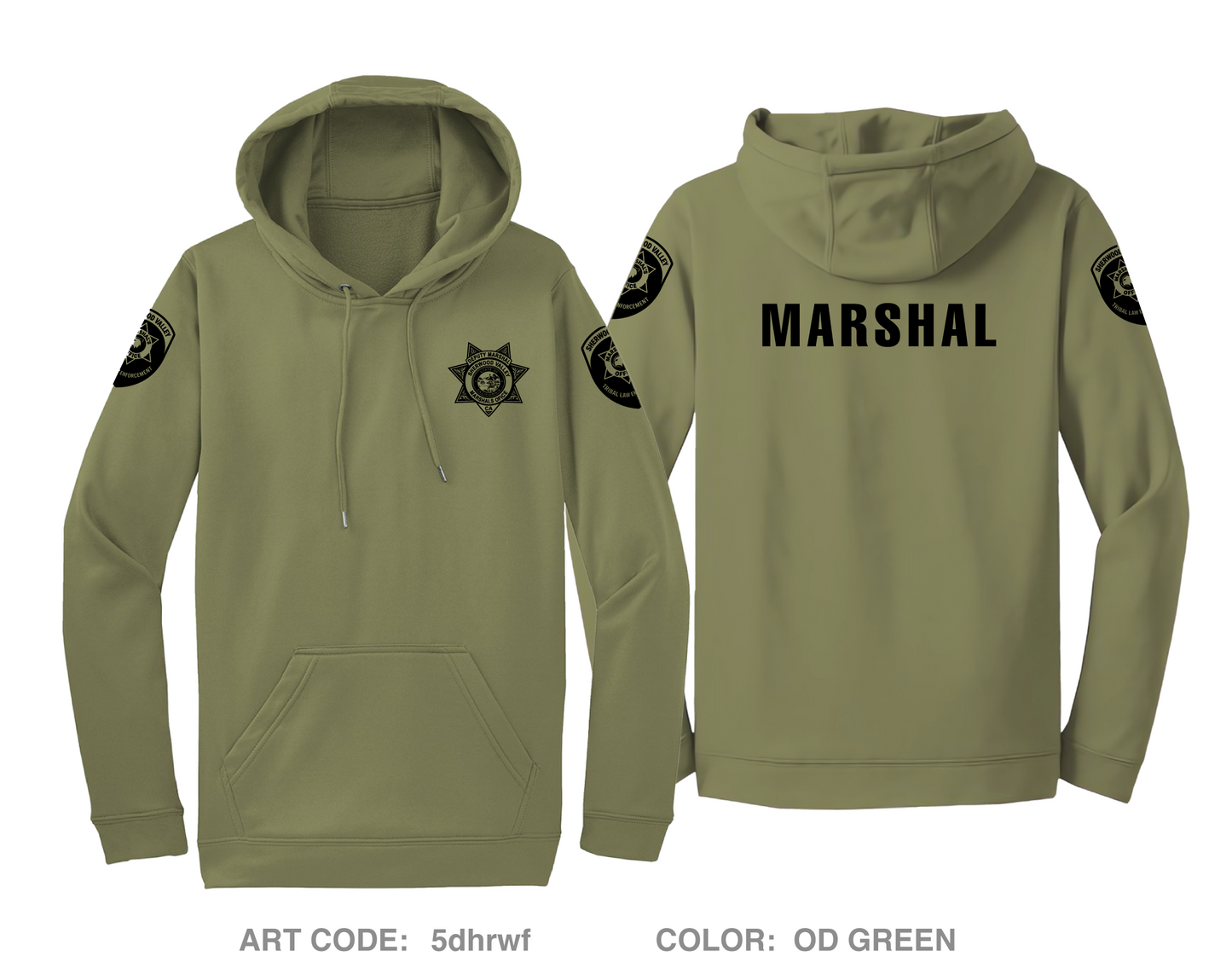 SHERWOOD Valley Marshals Hi-Tech Performance Hoodie - 5dhrwf