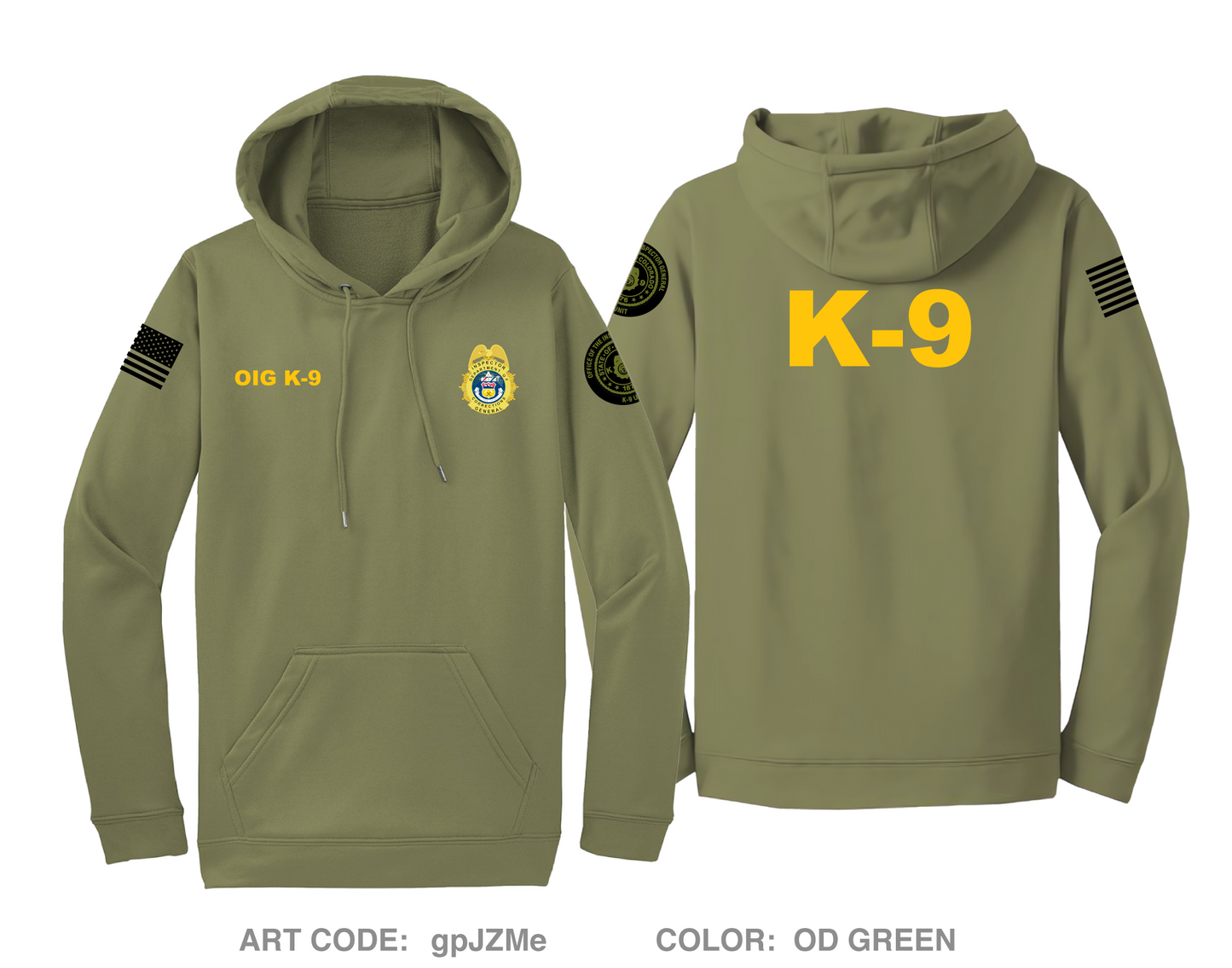 CDOC-OIG K-9 Unit Hi-Tech Performance Hoodie - gpJZMe