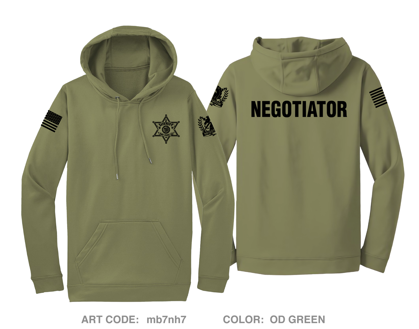 San Juan County Crisis Negotiations Team Hi-Tech Performance Hoodie - mb7nh7