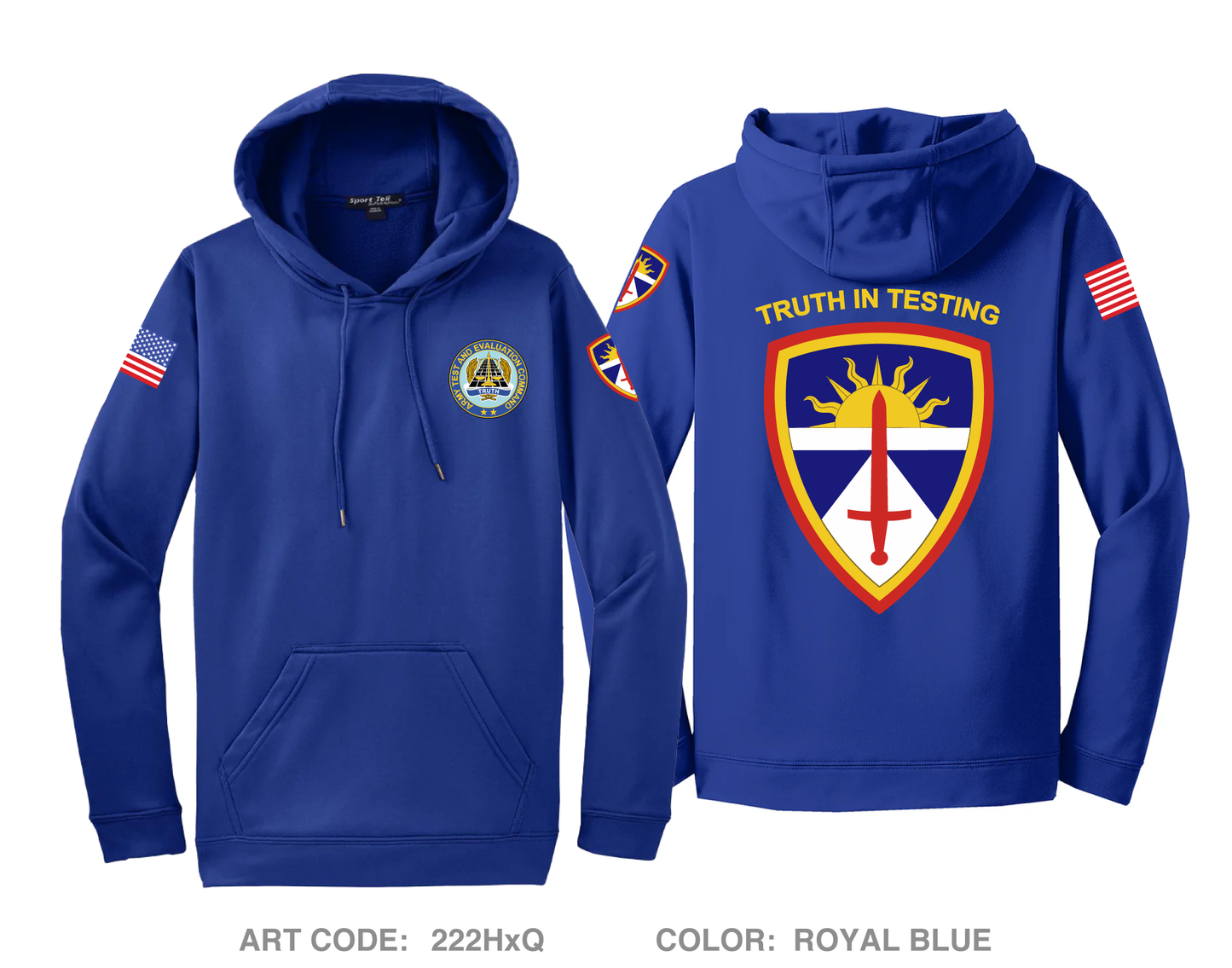 Army Test and Evaluation Command Hi-Tech Performance Hoodie - 222HxQ
