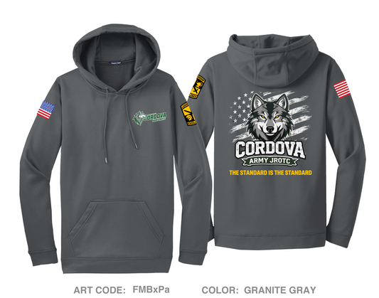 Cordova High School Army JROTC Hi-Tech Performance Hoodie - FMBxPa
