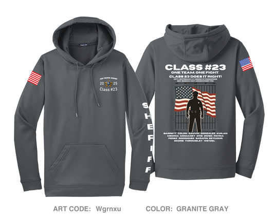 FCSO Training Academy Class #23 Hi-Tech Performance Hoodie - Wgrnxu