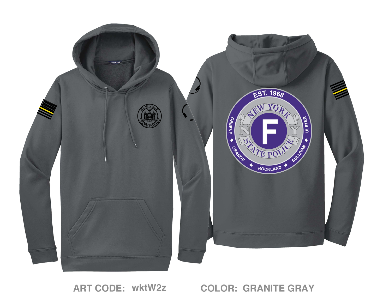 NYSP troop F communications Hi-Tech Performance Hoodie - wktW2z