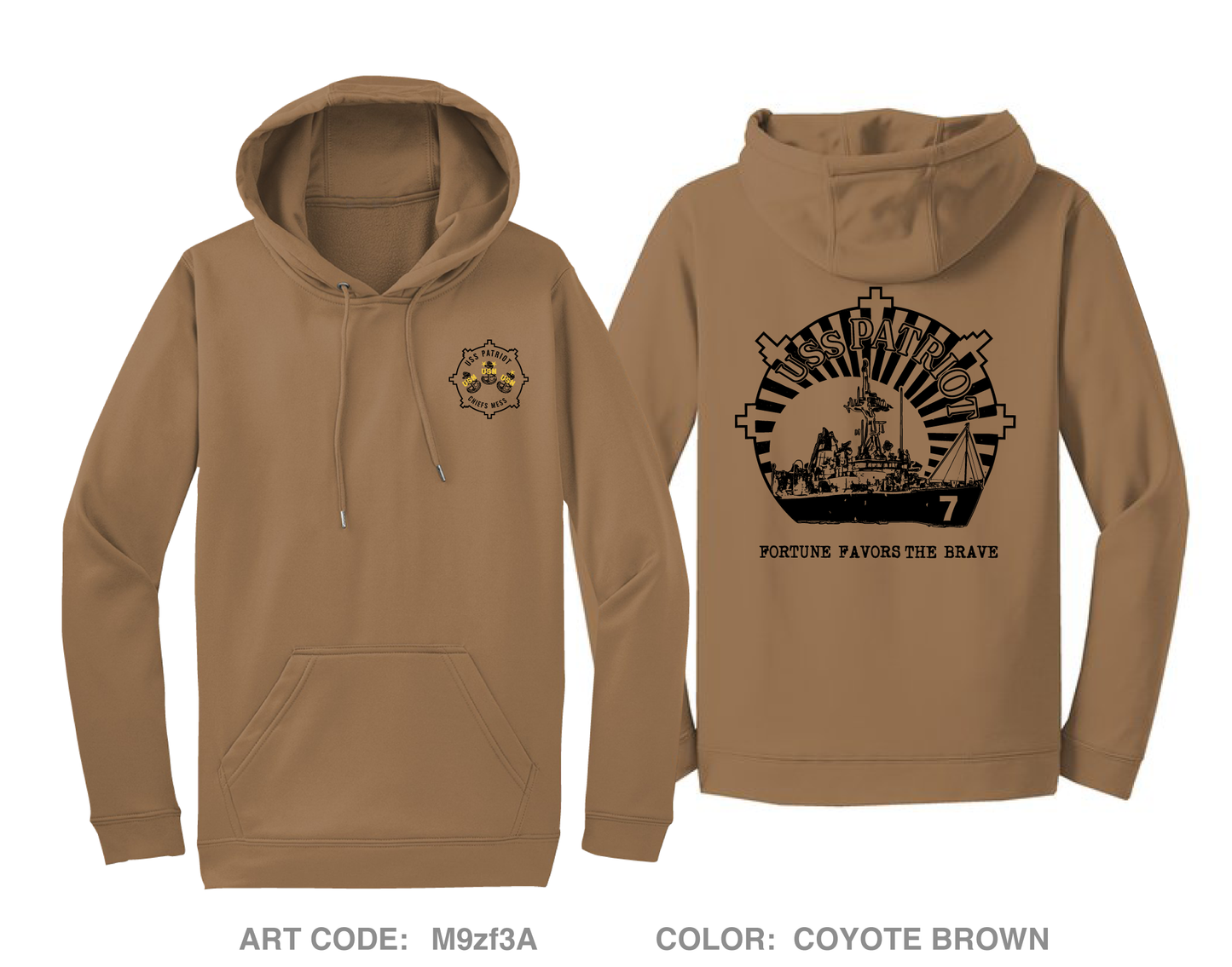 USS Patriot CPO Mess Hi-Tech Performance Hoodie - M9zf3A