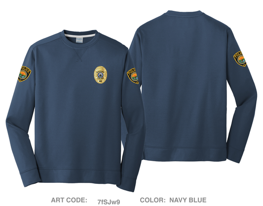 Eastport Police Department HI-Tech Performance Crewneck Sweatshirt - 7fSJw9