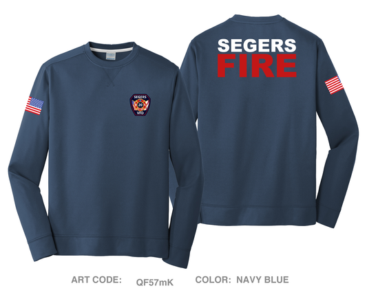 Segers Fire & Rescue HI-Tech Performance Crewneck Sweatshirt - QF57mK
