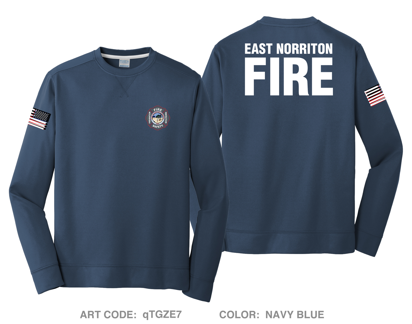 East Norriton Township HI-Tech Performance Crewneck Sweatshirt - qTGZE7