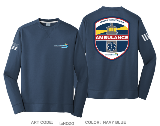 Adventist Health Tillamook Ambulance HI-Tech Performance Crewneck Sweatshirt - tcHQZG