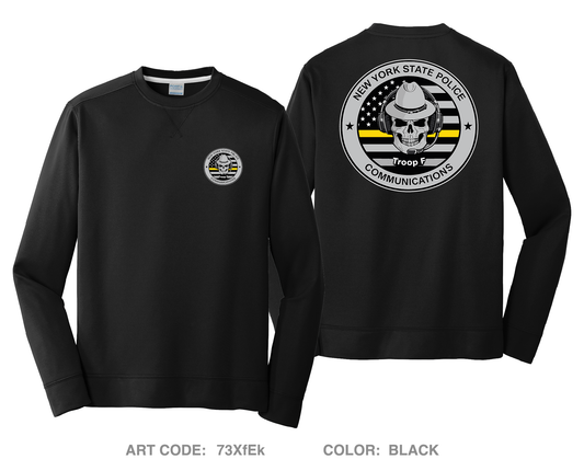 NYSP troop f communications HI-Tech Performance Crewneck Sweatshirt - 73XfEk