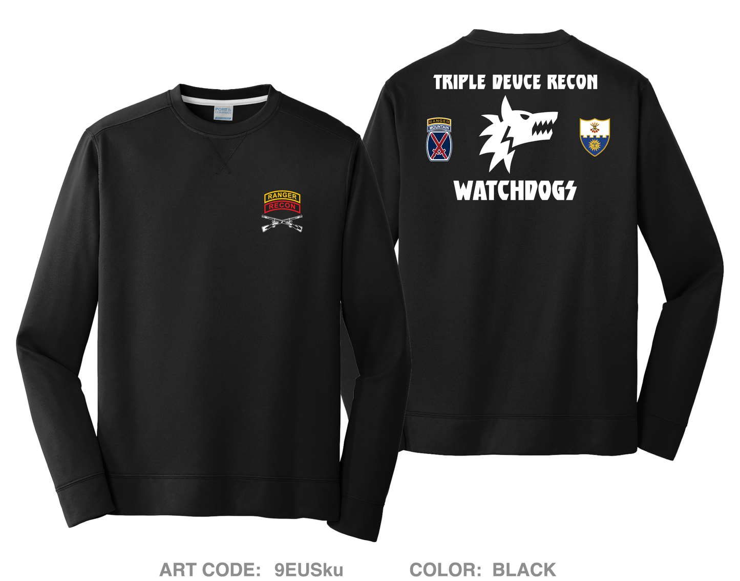 Watchdog Scout Platoon HI-Tech Performance Crewneck Sweatshirt - 9EUSku