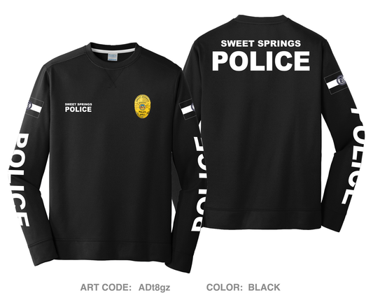 Sweet Springs Police HI-Tech Performance Crewneck Sweatshirt - ADt8gz