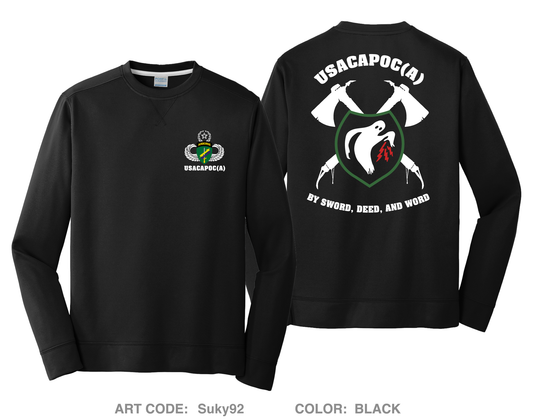 USACAPOC(A) Air Division HI-Tech Performance Crewneck Sweatshirt - Suky92