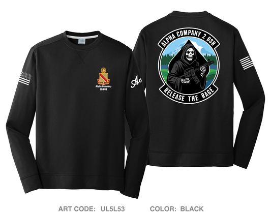 Alpha Company, 2D BSB HI-Tech Performance Crewneck Sweatshirt - UL5L53