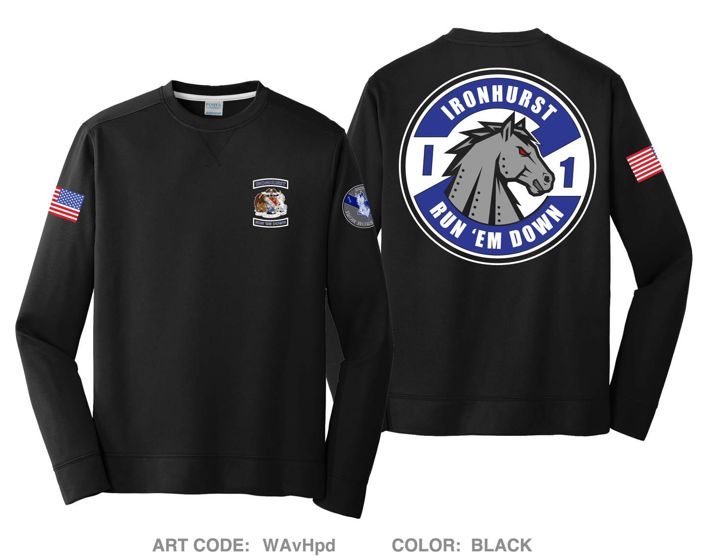 India Company, First Regiment Sandhurst HI-Tech Performance Crewneck Sweatshirt - WAvHpd
