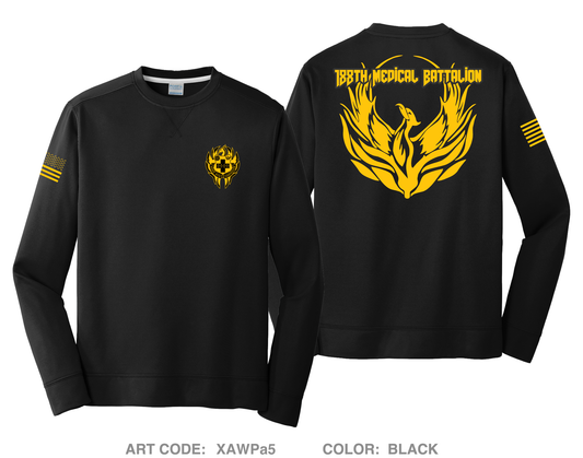188 MED BN Fundraising Collection HI-Tech Performance Crewneck Sweatshirt - XAWPa5