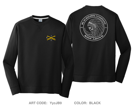 Blackhawk Company, 2-7 CAV, 3ABCT, 1CD Store 1 HI-Tech Performance Crewneck Sweatshirt - YycJB9
