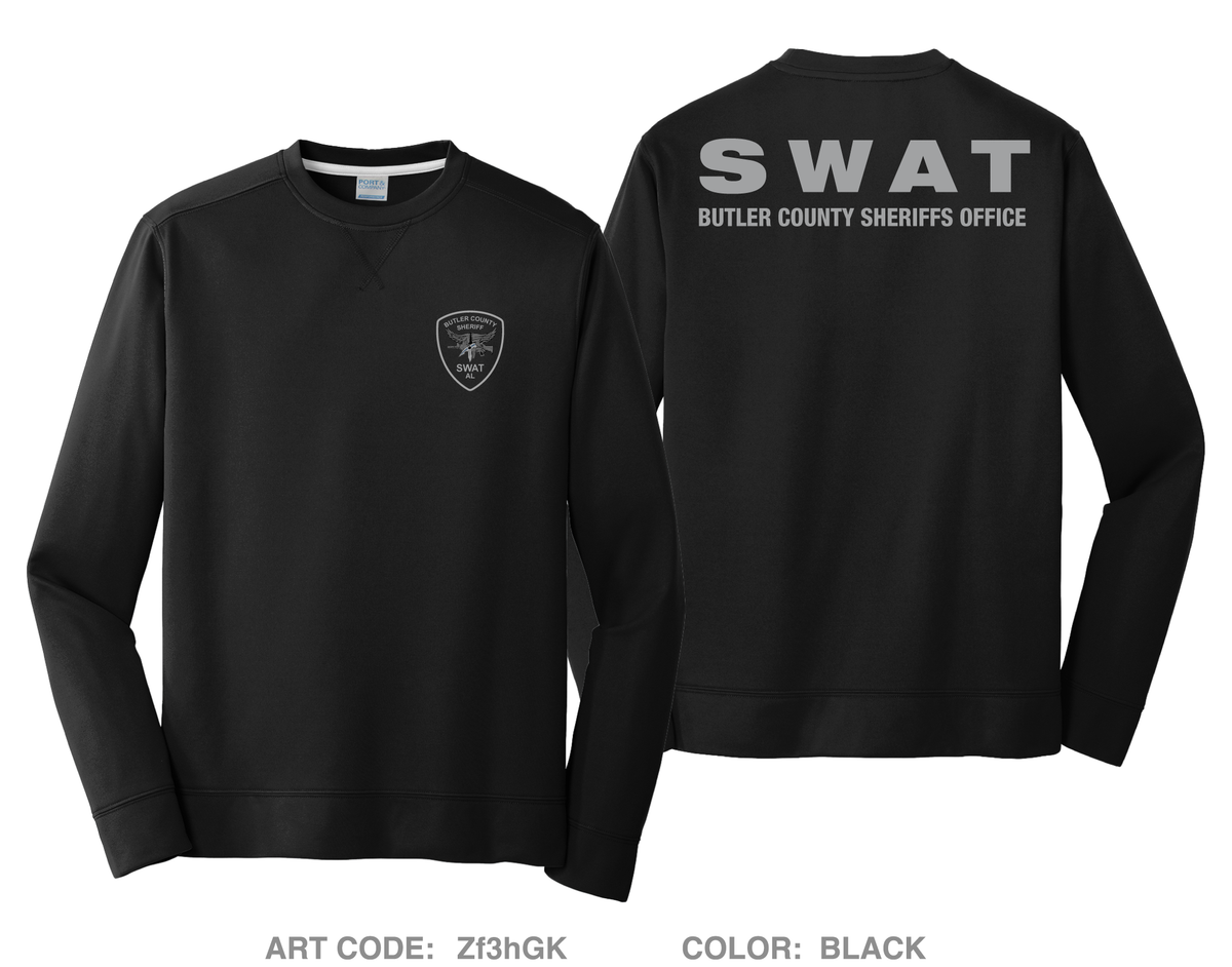 Butler County Sheriffs Office HI-Tech Performance Crewneck Sweatshirt - Zf3hGK