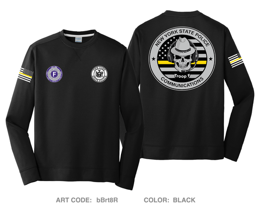 NYSP troop f communications HI-Tech Performance Crewneck Sweatshirt - bBrt8R