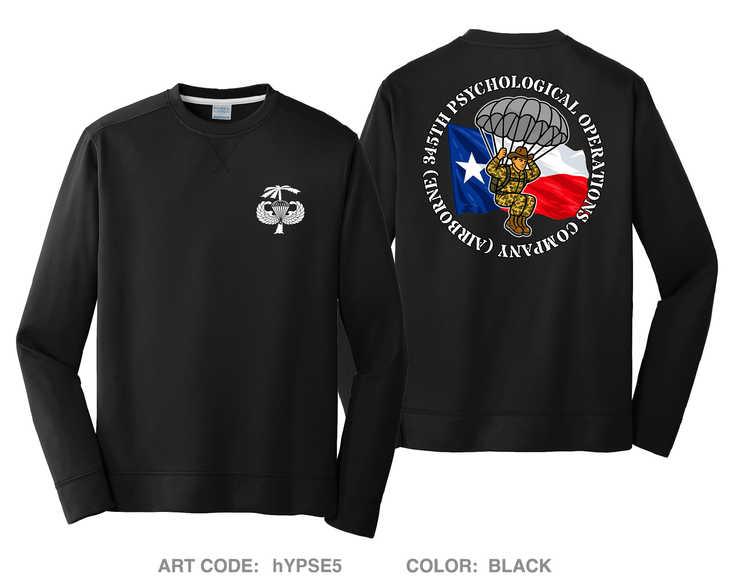 345th Psychological Operations Company (Airborne) HI-Tech Performance Crewneck Sweatshirt - hYPSE5