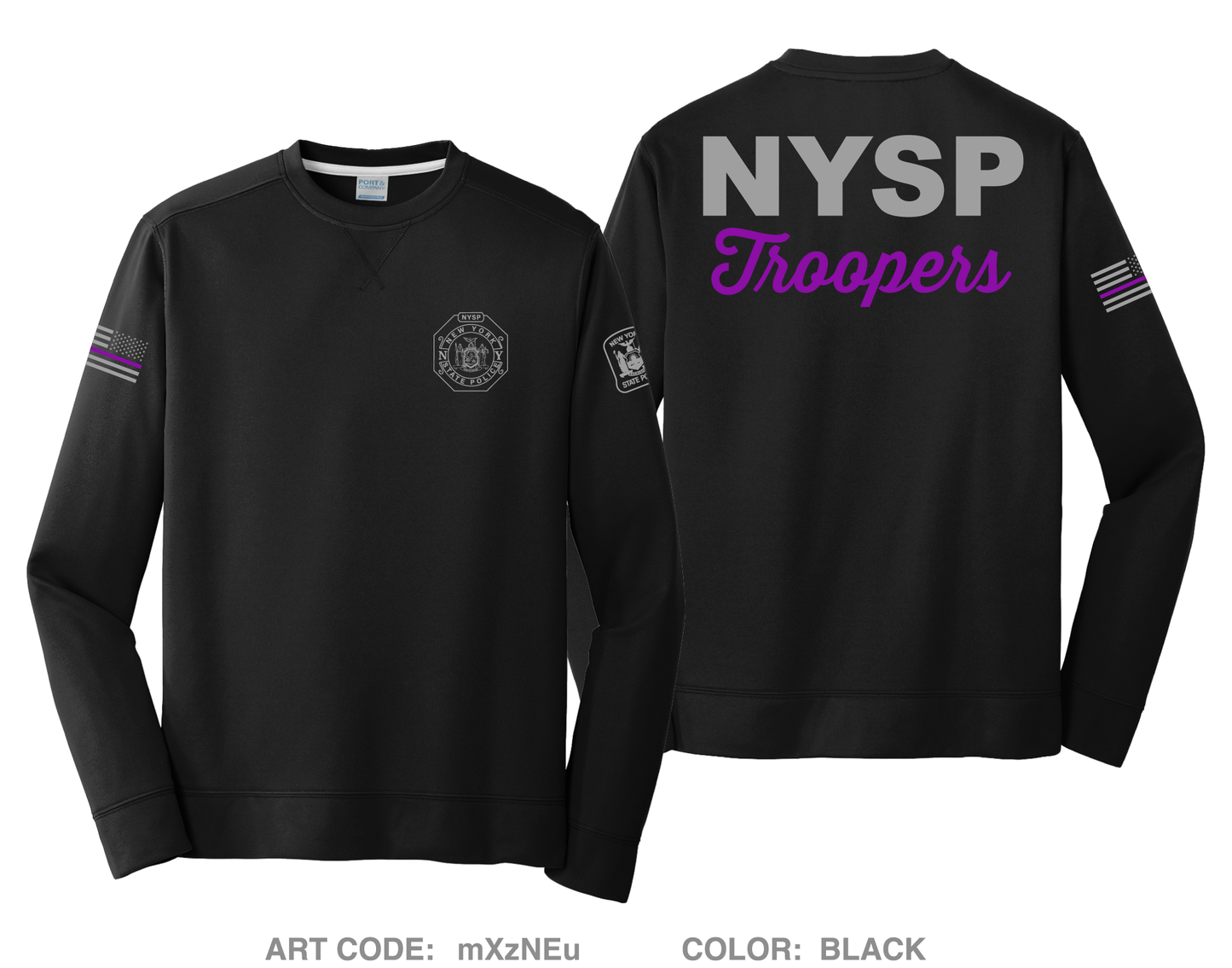 NYSP comm HI-Tech Performance Crewneck Sweatshirt - mXzNEu