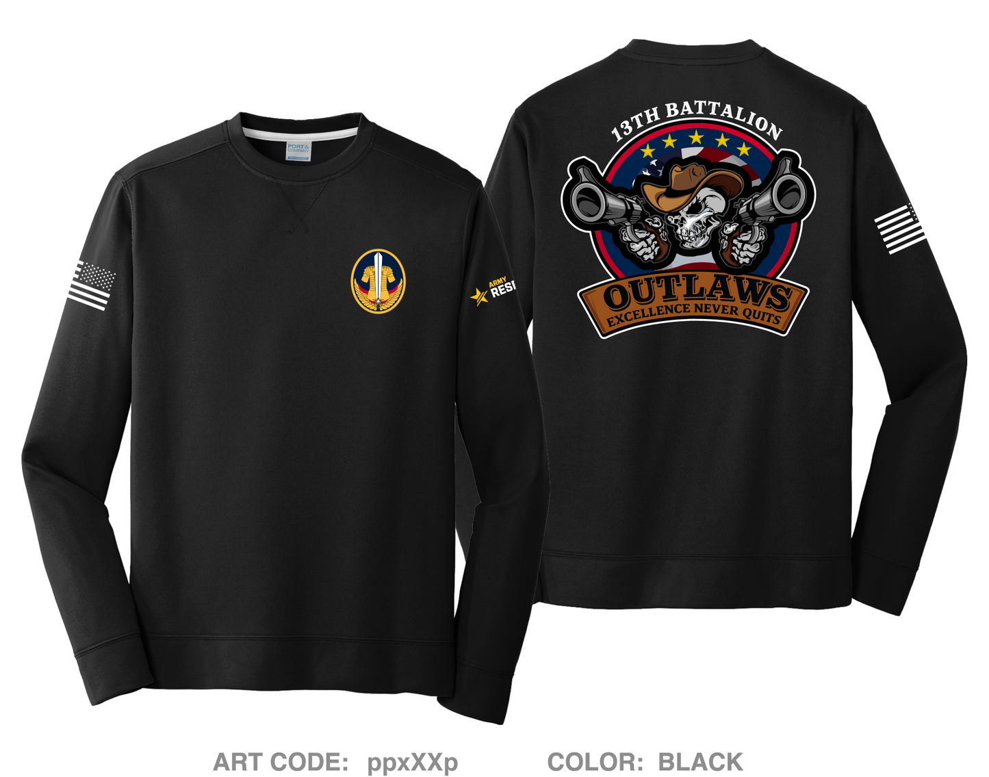 13th BN, ARCG Fundraising Collection HI-Tech Performance Crewneck Sweatshirt - ppxXXp