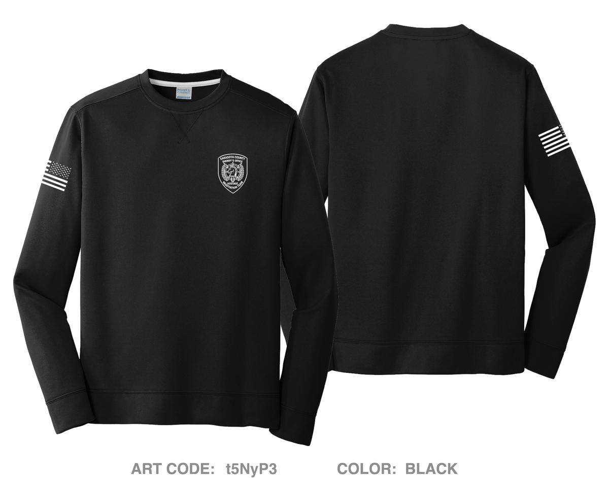 Sarasota County Hostage Negotiations Team HI-Tech Performance Crewneck Sweatshirt - t5NyP3