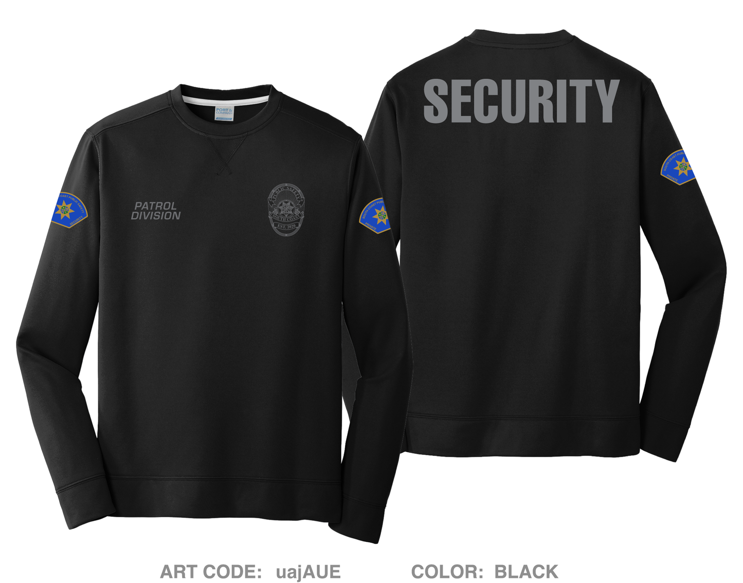 South Coast Public Safety HI-Tech Performance Crewneck Sweatshirt - uajAUE