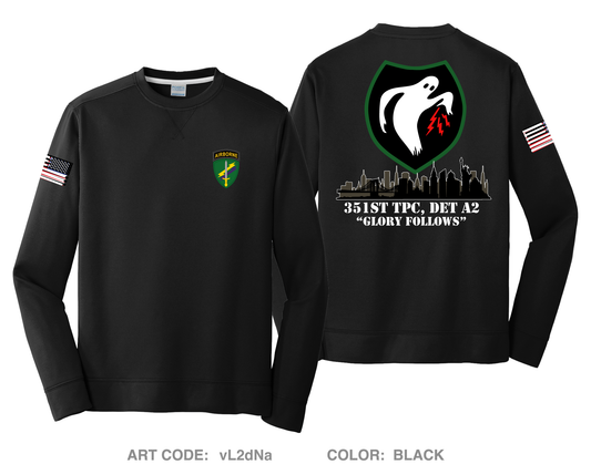 351 Tactical Psyop Company, 2nd Detachment HI-Tech Performance Crewneck Sweatshirt - vL2dNa