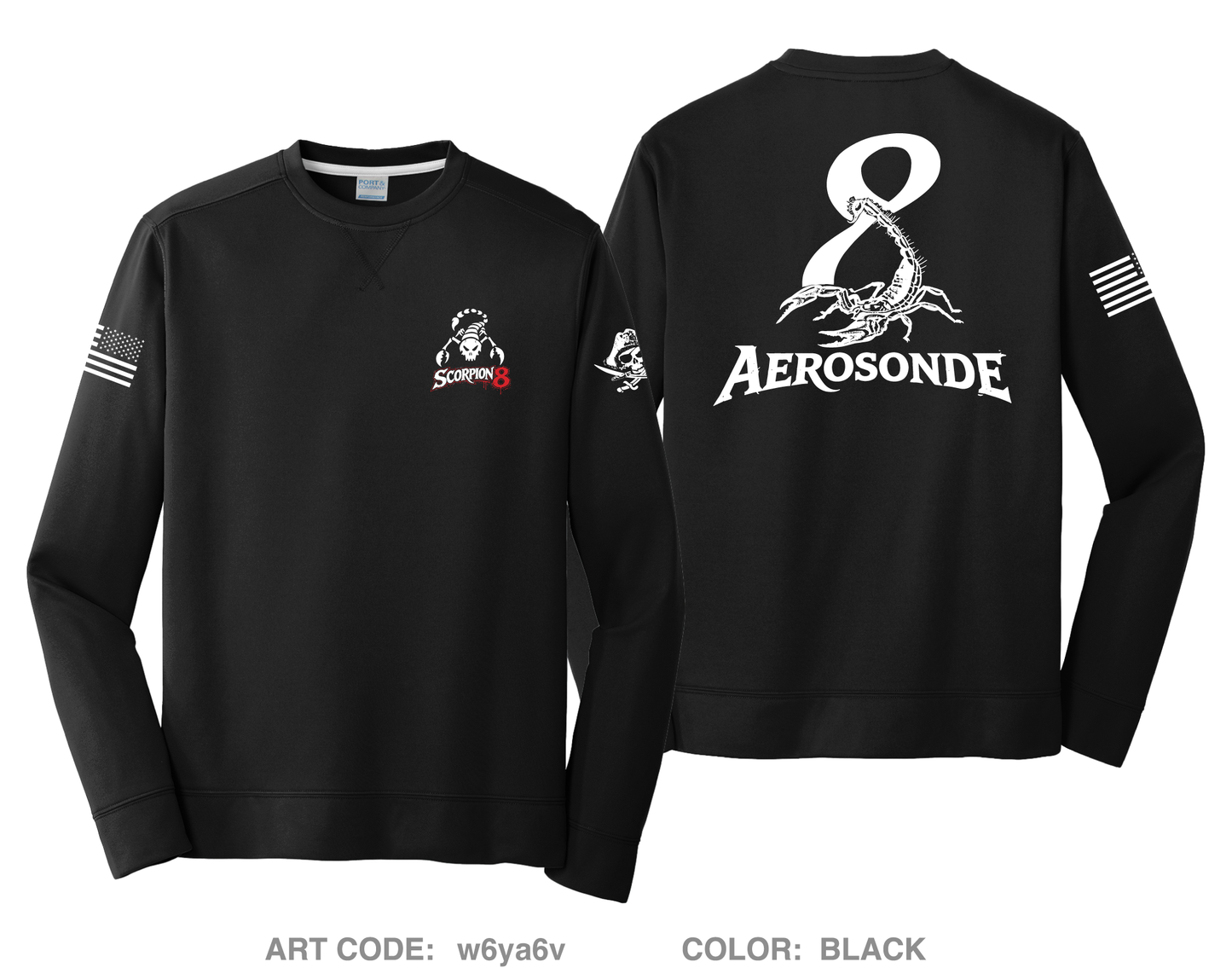 Scorpion 8 HI-Tech Performance Crewneck Sweatshirt - w6ya6v