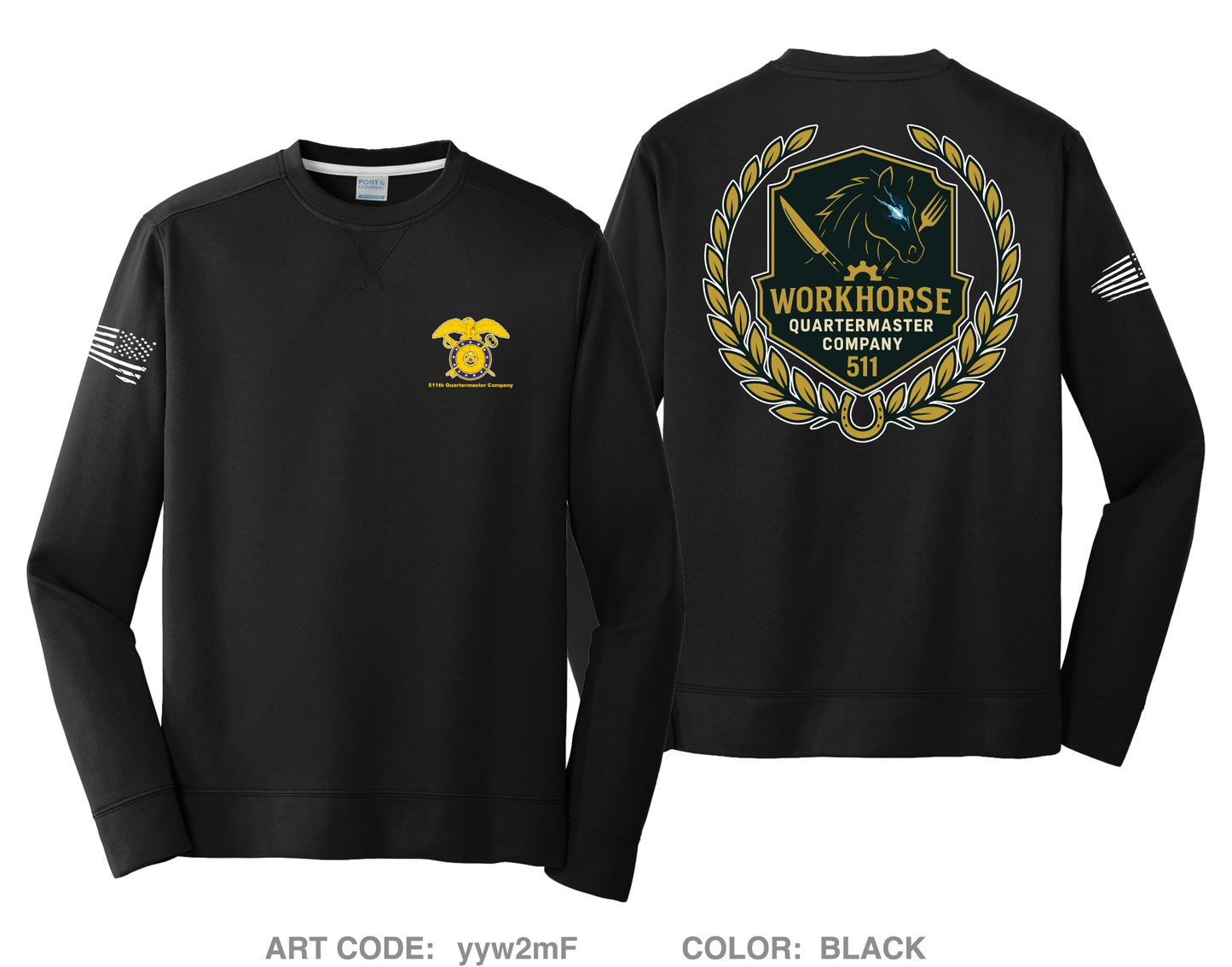 511th QMC HI-Tech Performance Crewneck Sweatshirt - yyw2mF