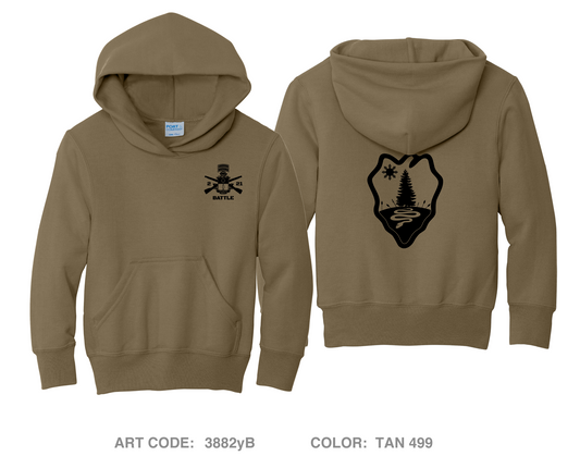 2-21IN Comfort Youth Cotton Blend Hooded Sweatshirt - 3882yB