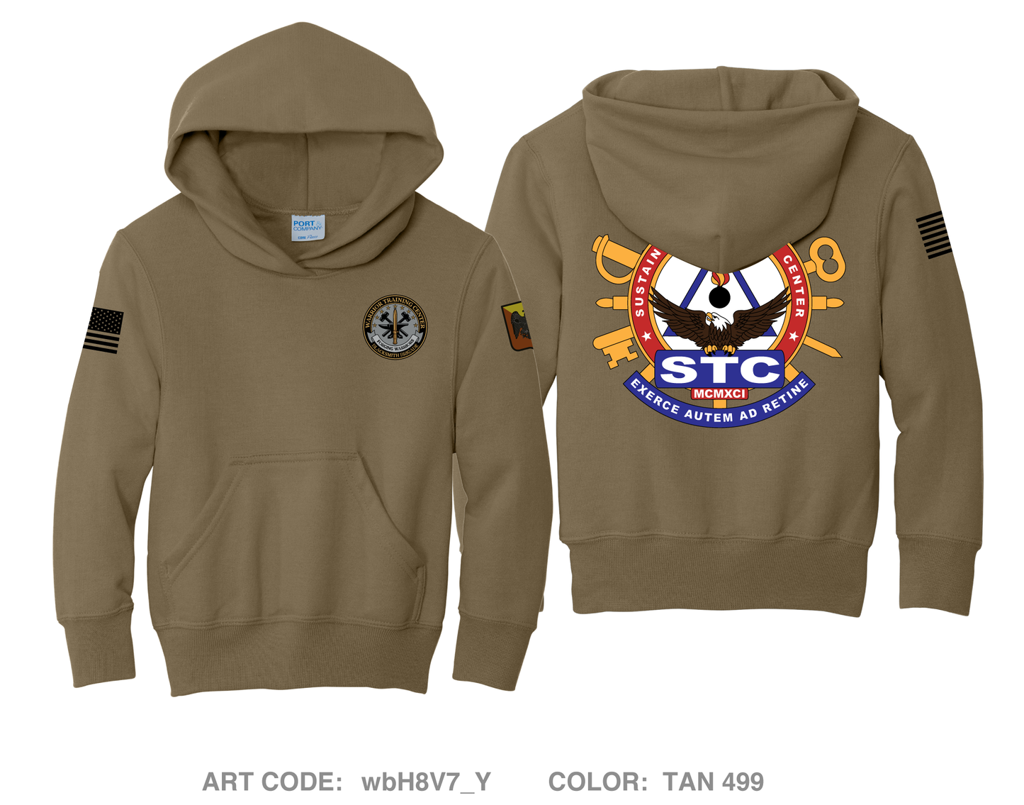 Sustainment Training Center Fundraising Collection Comfort Youth Cotton Blend Hooded Sweatshirt - wbH8V7